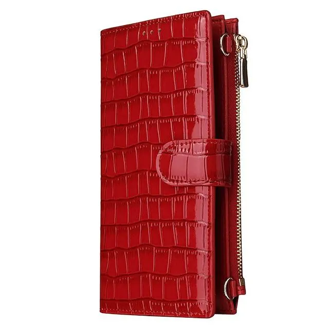 Phone Case For iPhone 15 Pro Max Plus iPhone 14 Pro Max Plus 13 12 11 Mini X XR XS 8 7 Wallet Case Full Body Protective Shockproof Solid Colored Genuine Leather