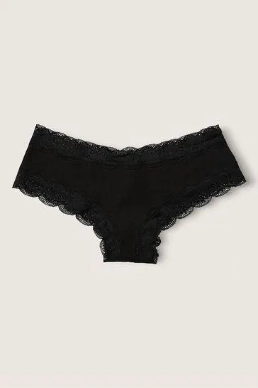 Stretch Cotton Lace Trim Knickers