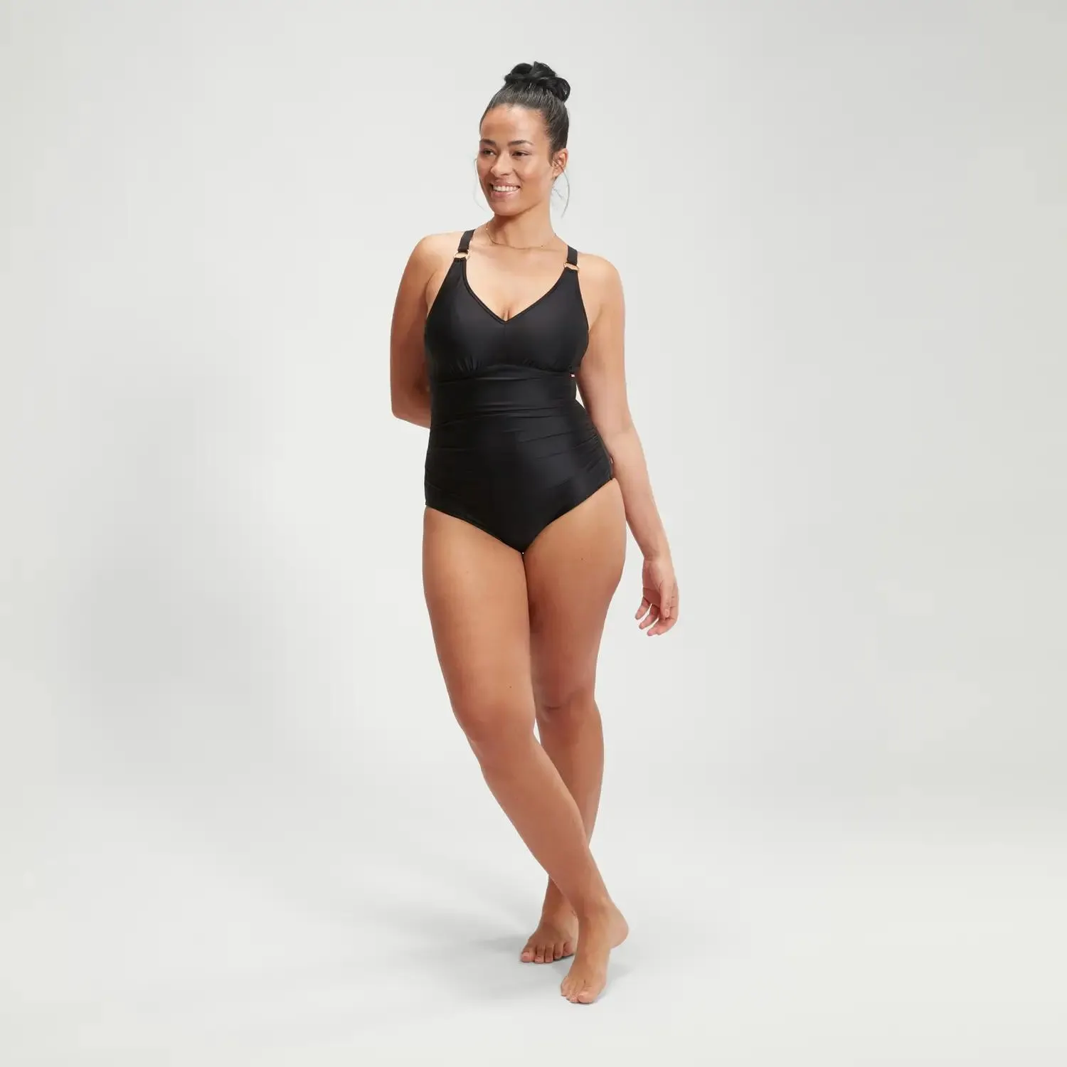 Women's Shaping V Neck Swimsuit Black