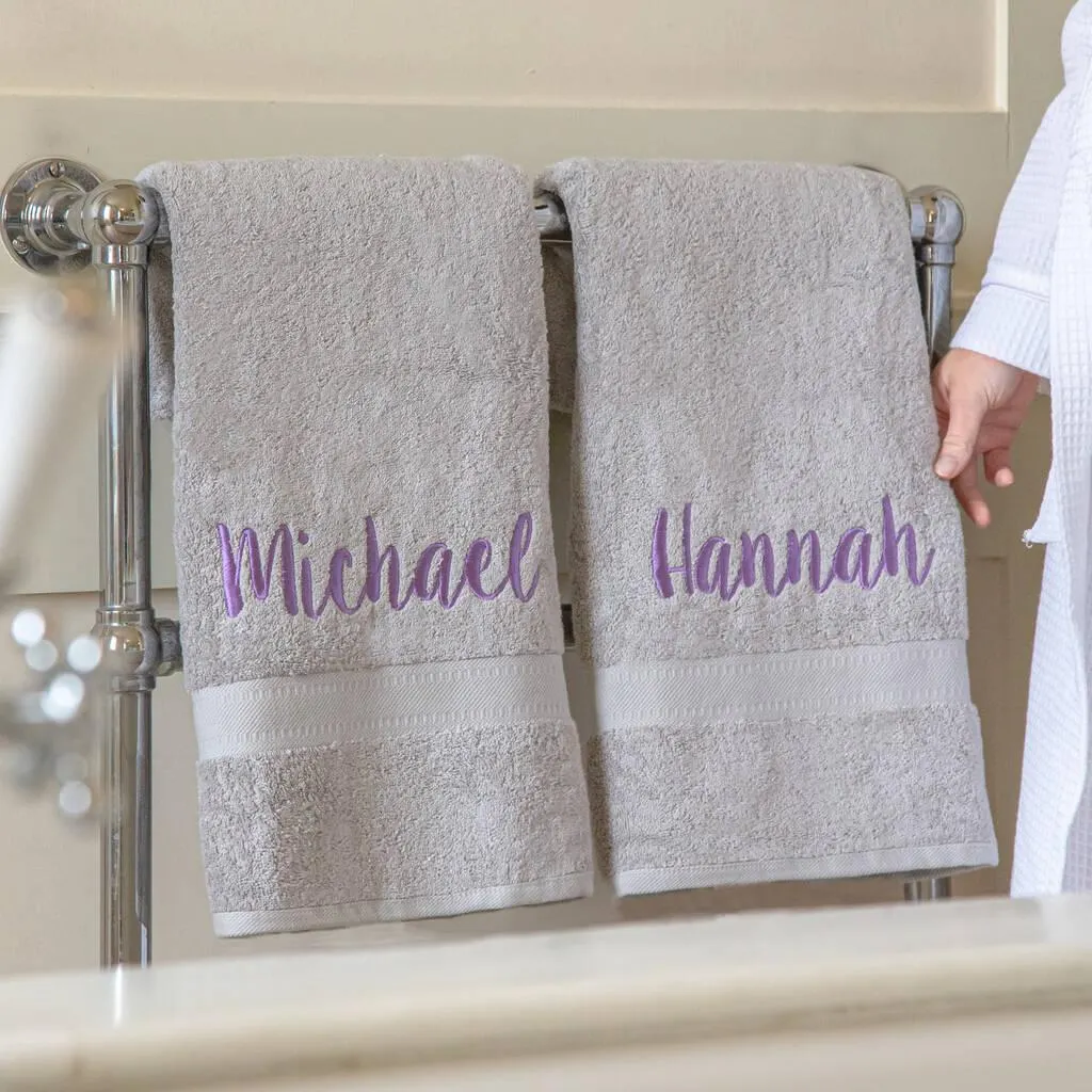 Personalised Luxury Cotton Bath Towel