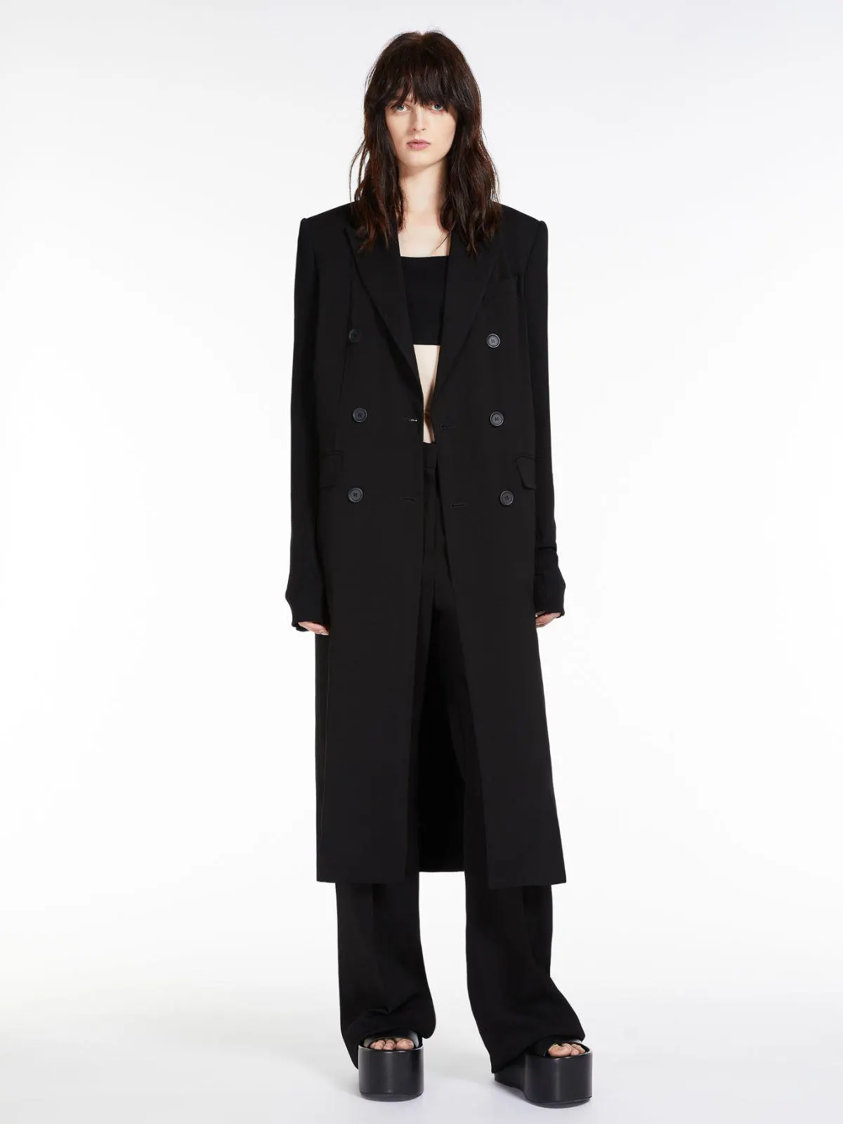 Stretch viscose coat