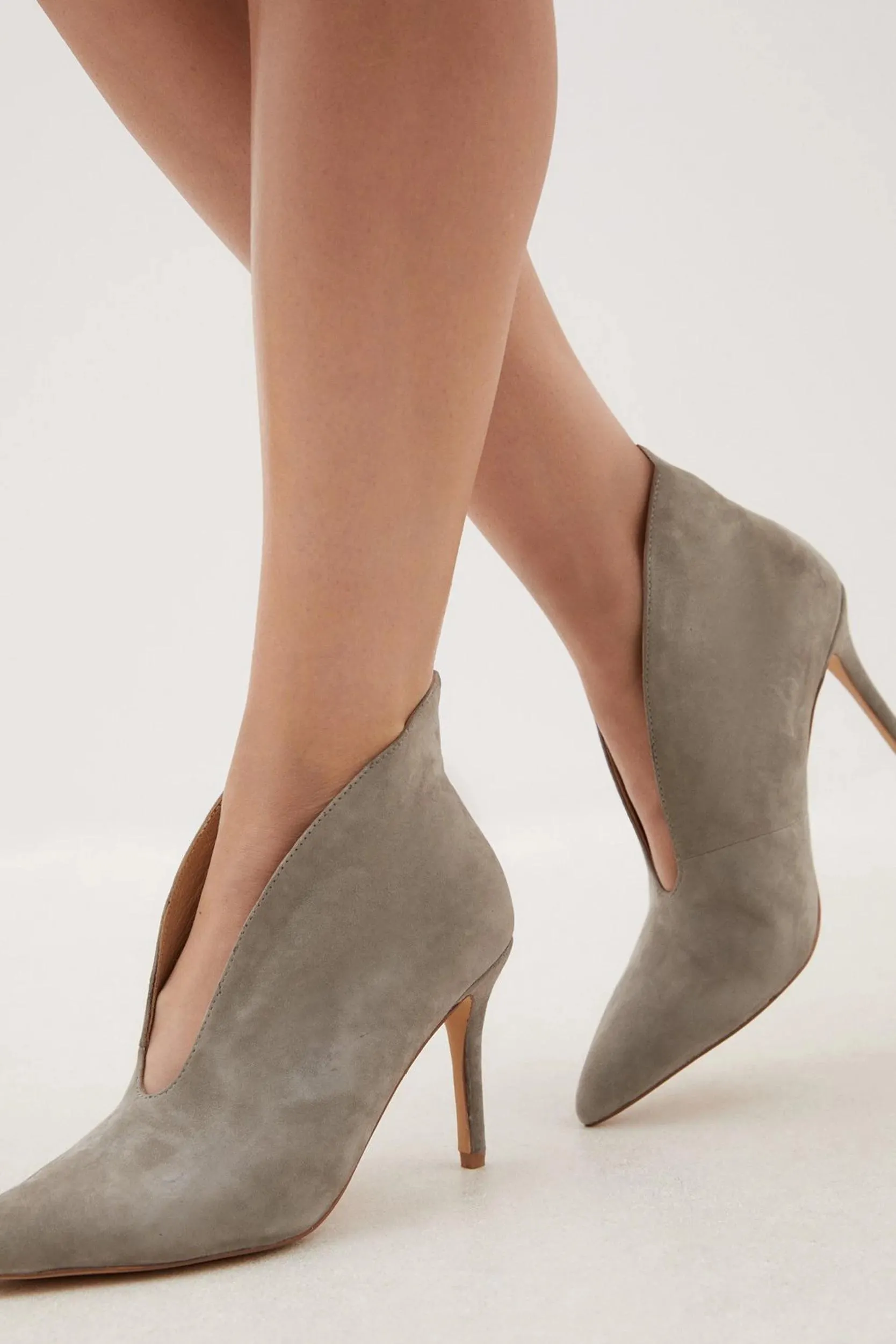 Suede Heeled Shoe Boot