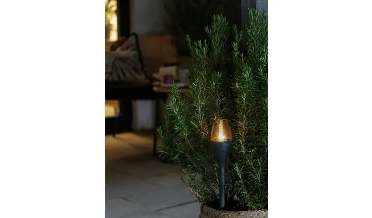 Habitat Mini Candle Effect Solar Stake Lights - Pack of 6