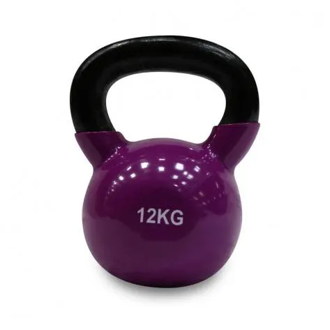 Body Power 12kg Vinyl Coated Kettlebell (x1)