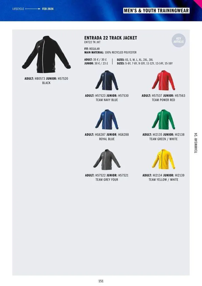 Adidas Teamwear 2024 from 11 March to 31 December 2024 - Catalogue Page 151