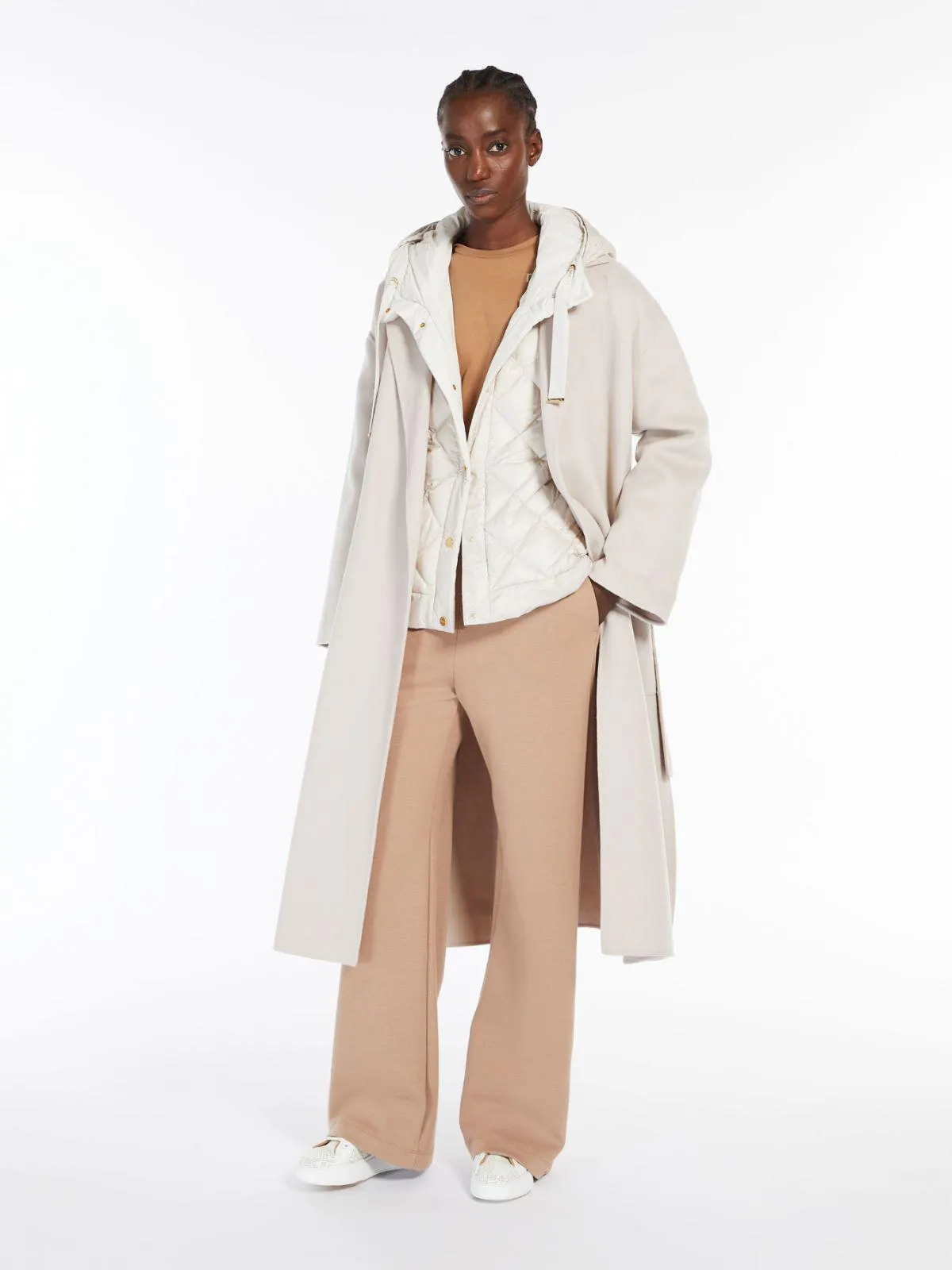 Reversible water-repellent canvas down jacket