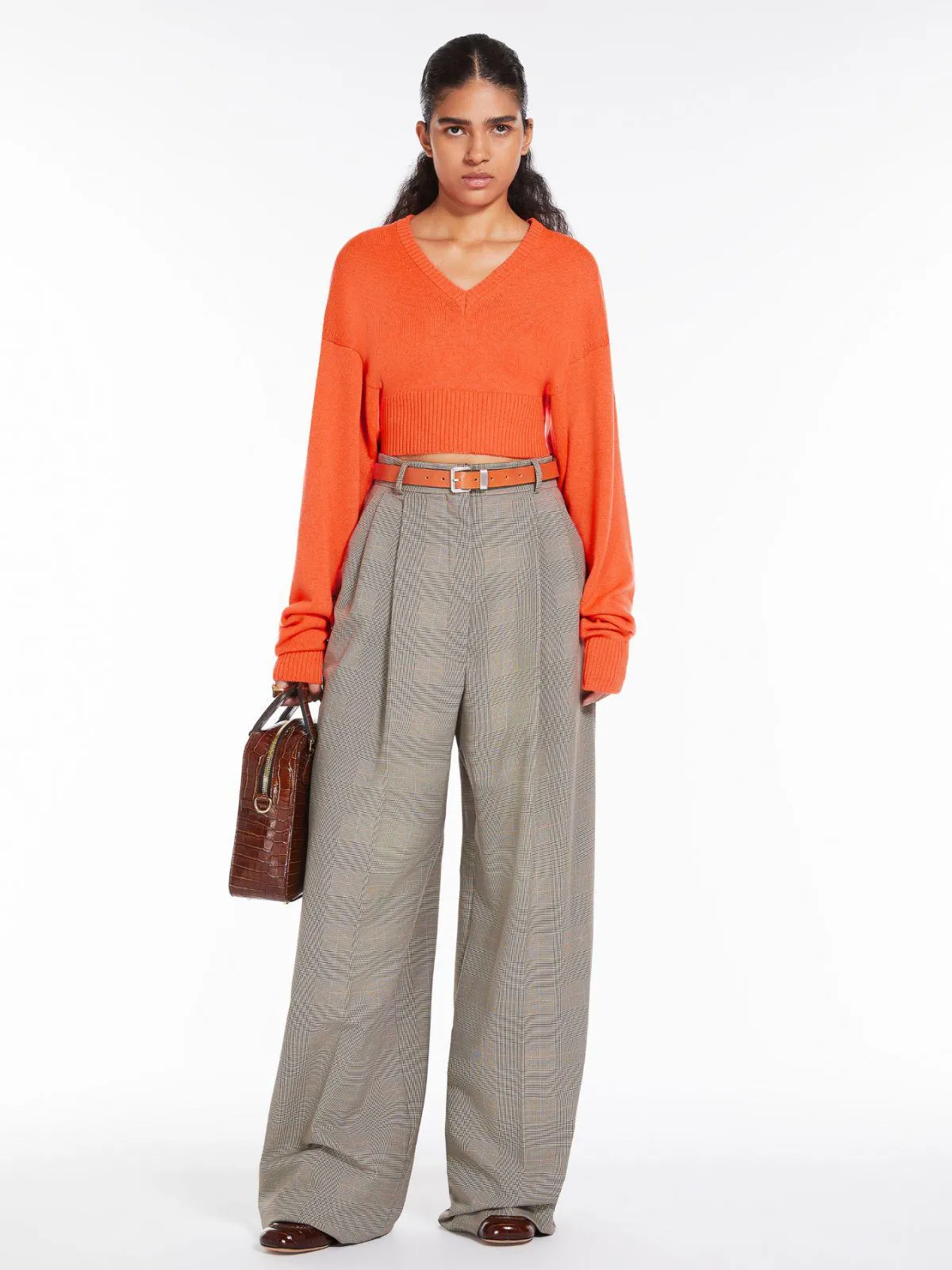 Boxy-fit pure wool sweater