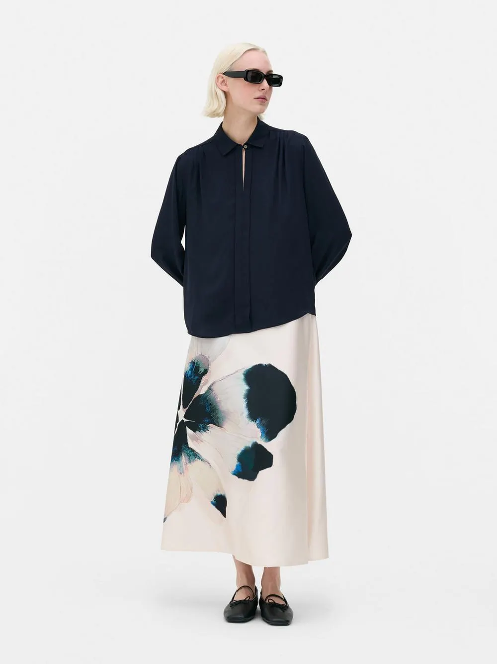 The Edit Floral Midi Skirt