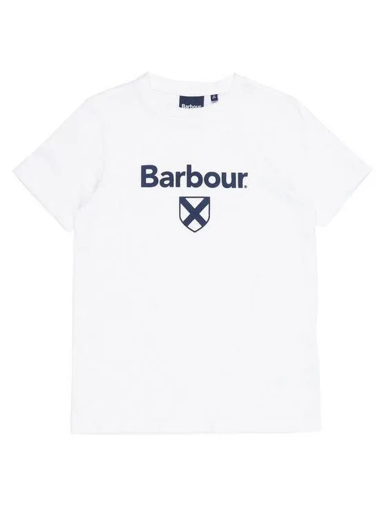 Boys Essential Shield Short Sleeve T-shirt - White