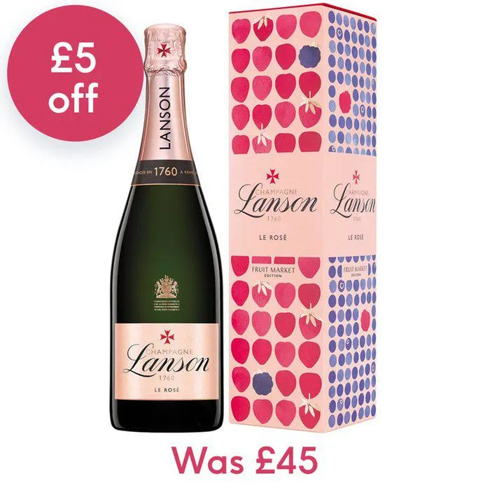 Lanson Le Rose Label Champagne 75cl Gift Box