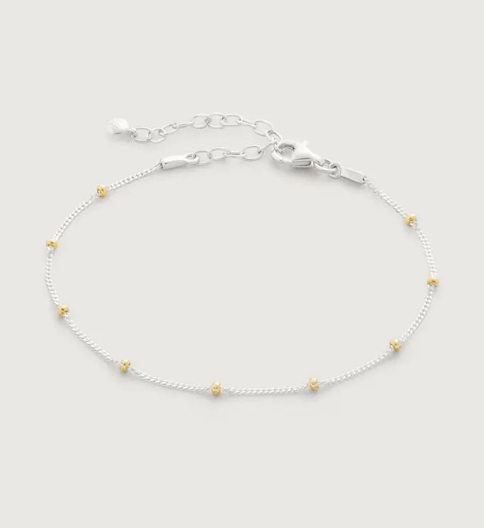 Mixed Metal Beaded Chain Bracelet