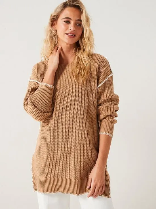 Contrast Blanket Stitch Ll Jumper