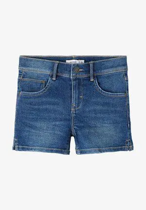 NKFSALLI DNMTHRIS - Denim shorts - dark blue denim