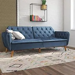Tallulah Velvet Memory Foam Futon