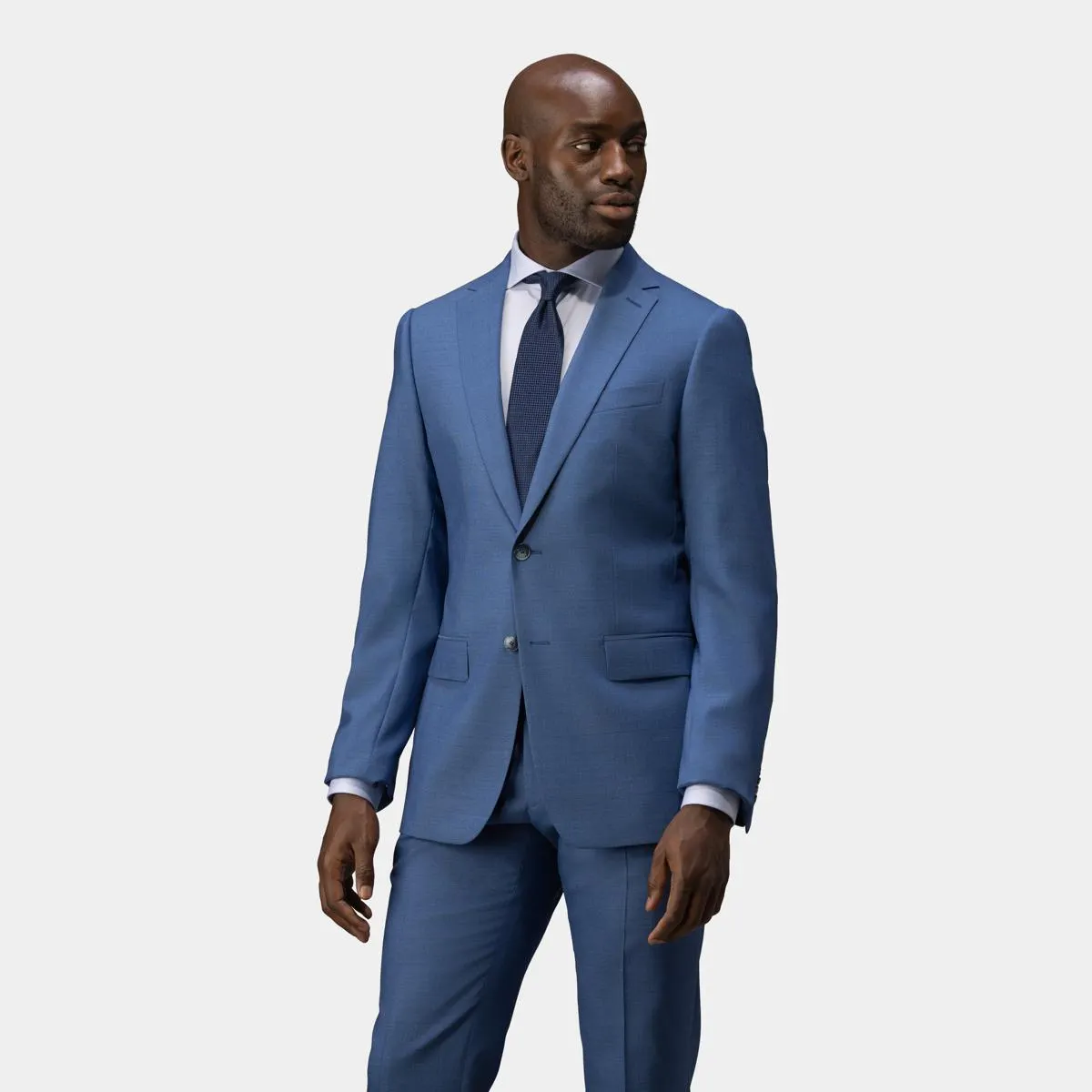 Sky blue two-piece suit