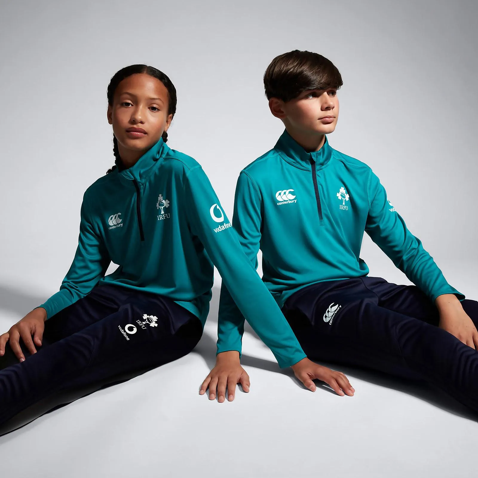 JUNIOR UNISEX IRELAND VAPODRI FIRST LAYER GREEN/BLUE