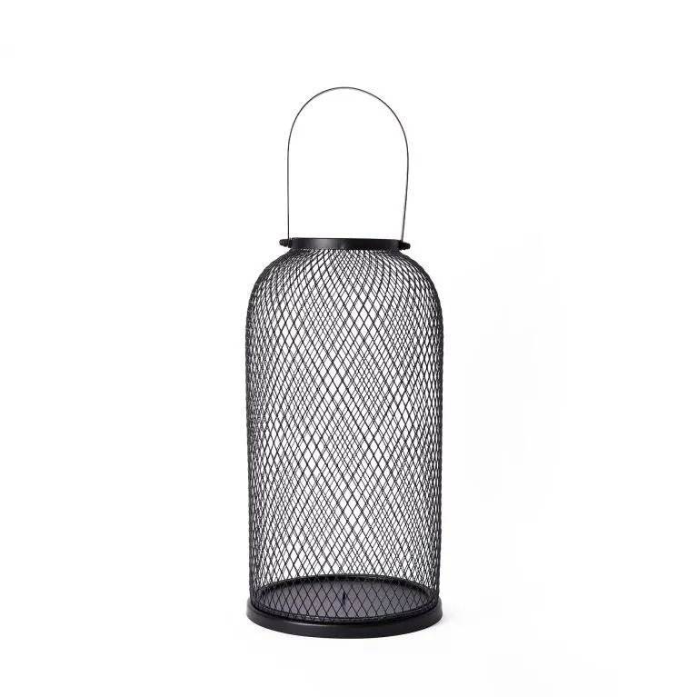 Large Mesh Lantern in Black