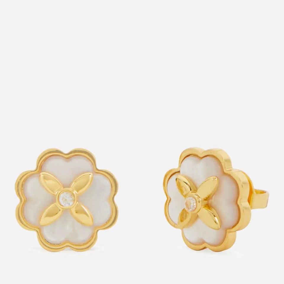 Kate Spade New York Heritage Bloom Gold-Tone Stud Earrings