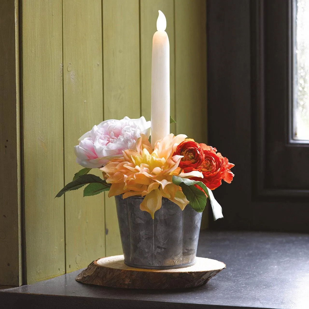 Flower Farm Candleholder and LED Candle