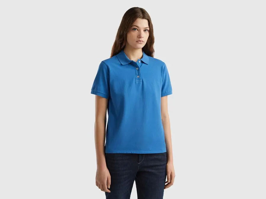 Polo in stretch organic cotton