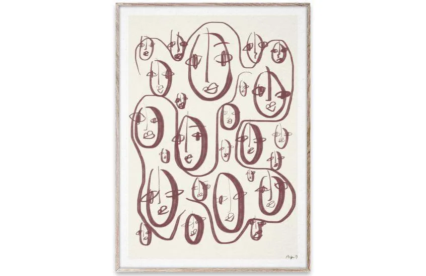 Random Faces Print by Robin Ahlgren 30 x 40cm