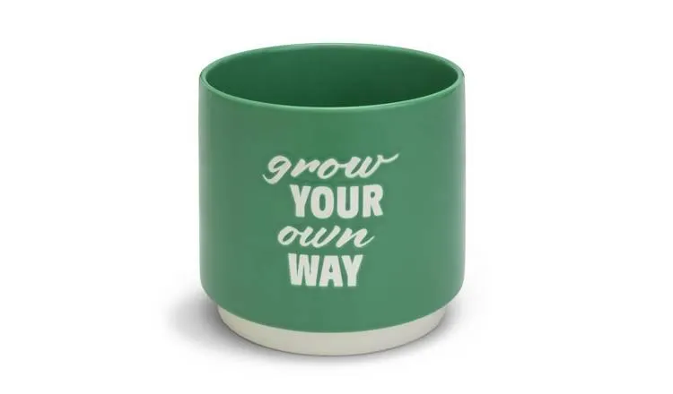 Habitat Grow Your Own Way Green Ceramic Planter