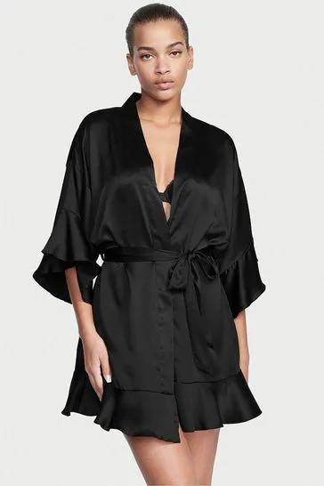 Flounce Satin Robe