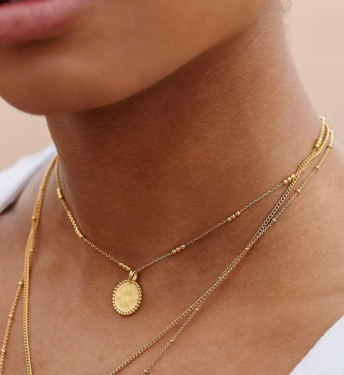 Deia Triple Beaded Choker Necklace