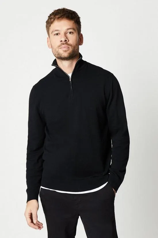 Cotton Rich 1/4 Zip Jumper