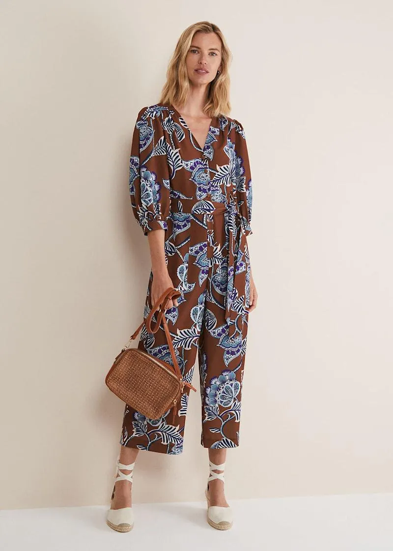 Erin Printed Cropped Leg Jumpsuit