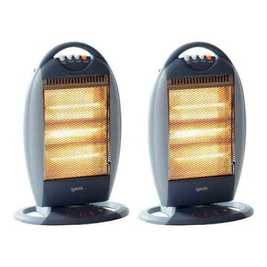 Igenix 1.2Kw Halogen Heater (2 Pack)