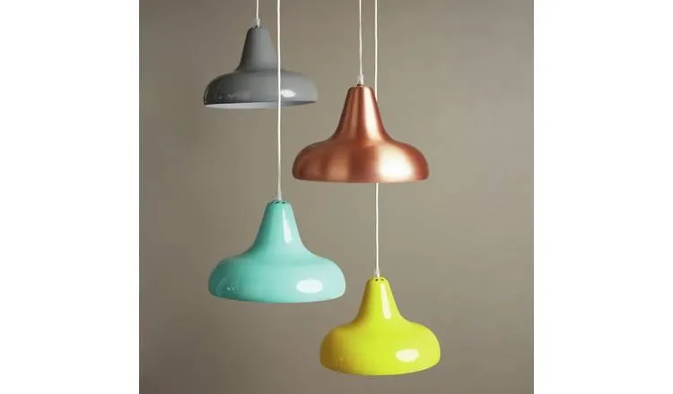 Habitat Aerial Spun Aluminium Pendant Light - Grey