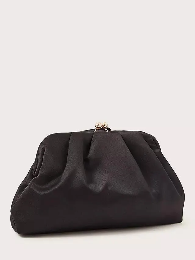 Monsoon Satin Corsage Clutch Bag