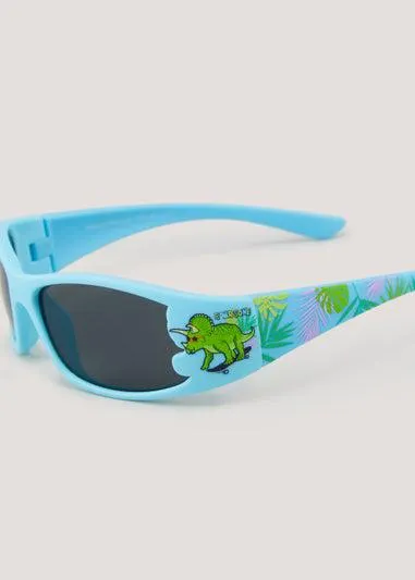 Kids Blue Dinosaur Sunglasses (3-10yrs) - One Size