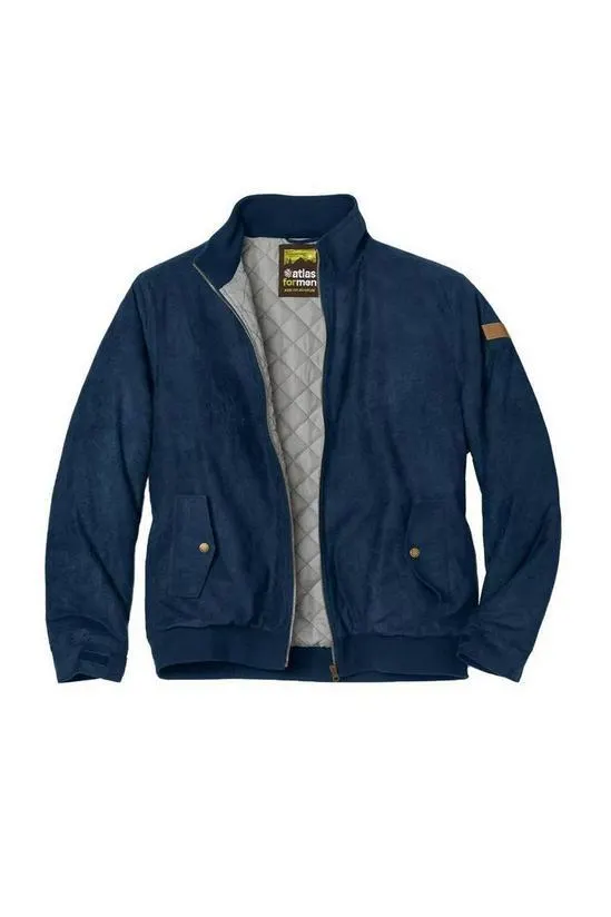 Zip Faux Suede Water Repellent Jacket