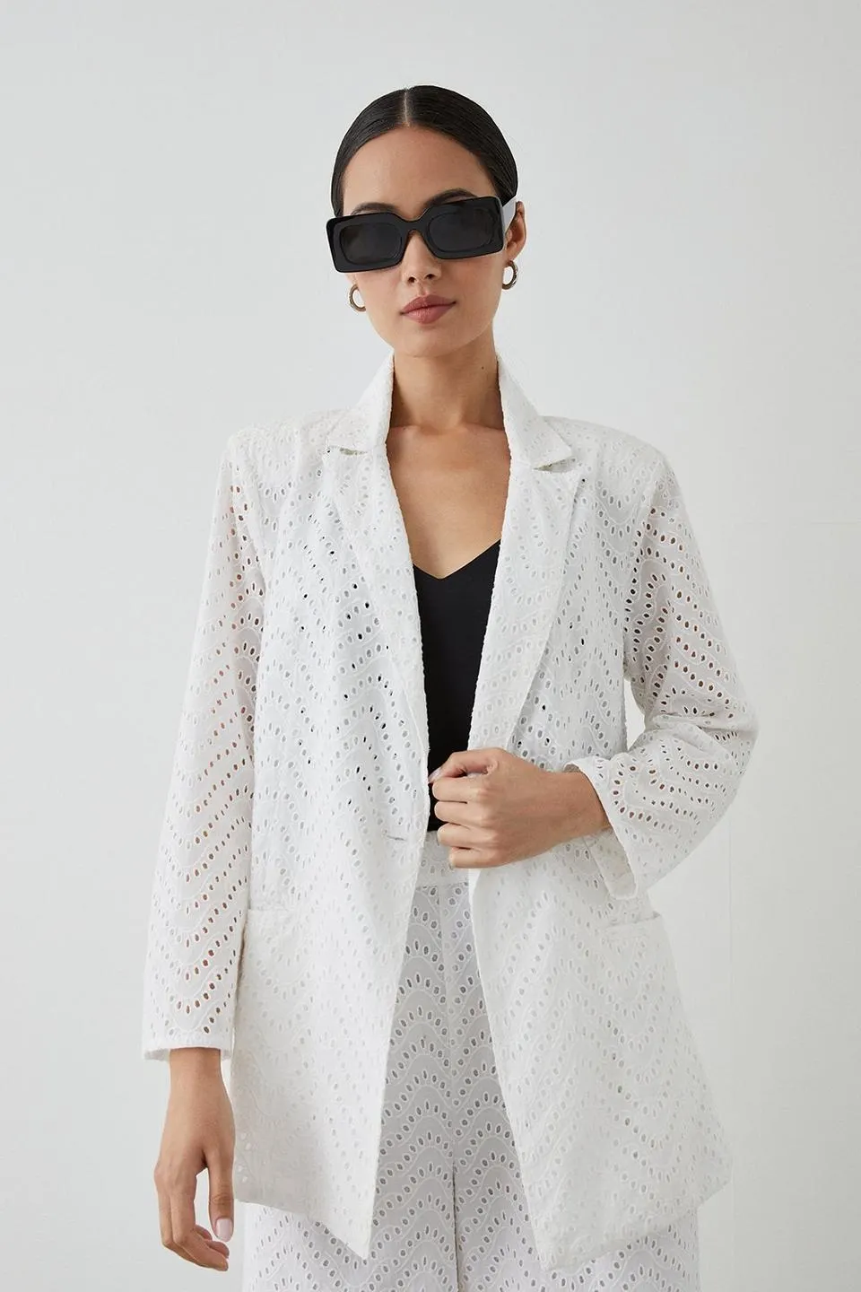 Broderie Blazer 3/4 Sleeve