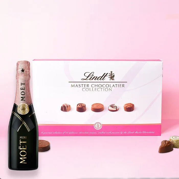 Moët et Chandon Brut Rosé & Lindt Master Chocolatier Collection