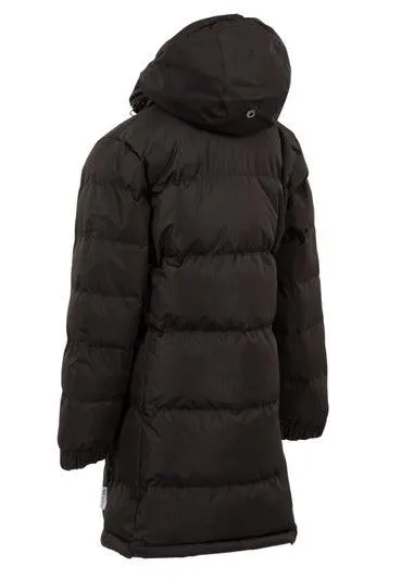 Kids Trespass Black Tiffy Padded Jacket (3-12yrs)