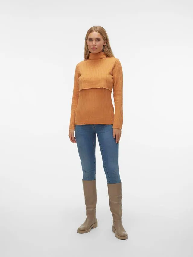 Knitted maternity-pullover