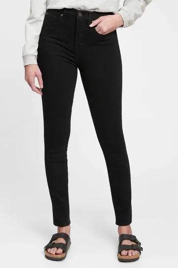 High Rise Skinny Jeans with Washwell