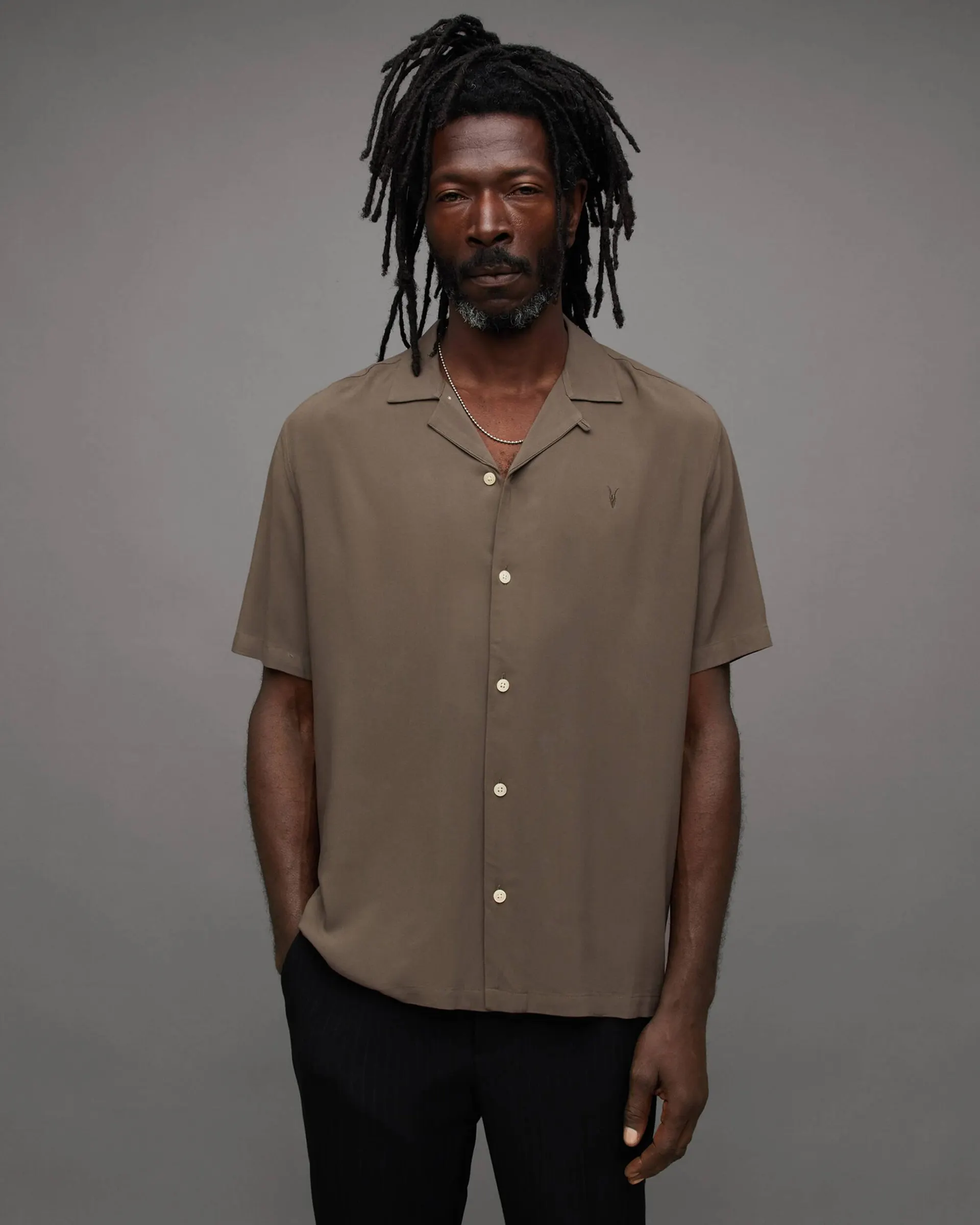 Venice Camp Collar Ramskull Shirt