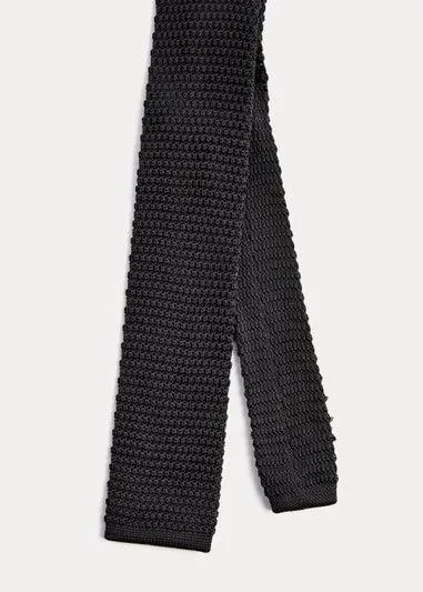 Taylor & Wright Black Knitted Tie - One Size