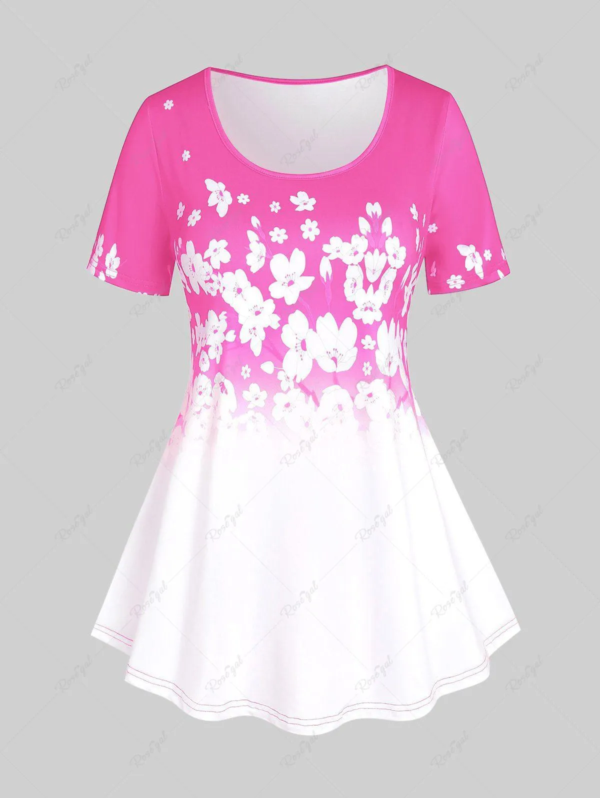 Plus Size & Curve Cottagecore Floral Print Tee - 3x | Us 22-24