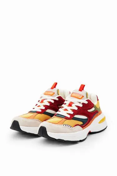 Patchwork running sneakers