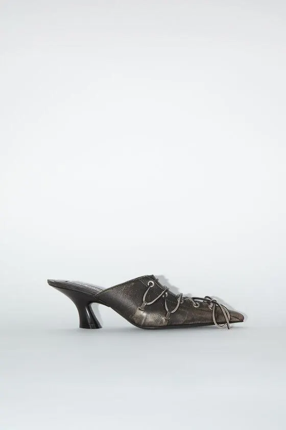 Lace-up heel mule Runway Show