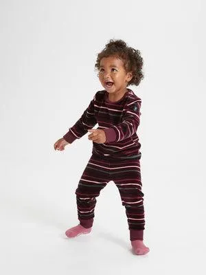 Striped Velour Kids Leggings