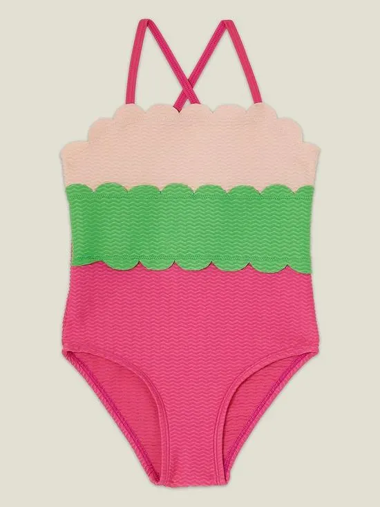 Girls Colourblock Swimsuit - Brights Multi