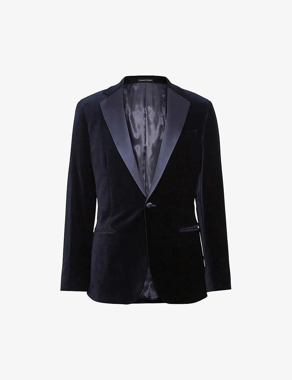 Ace single-breasted stretch-velvet blazer