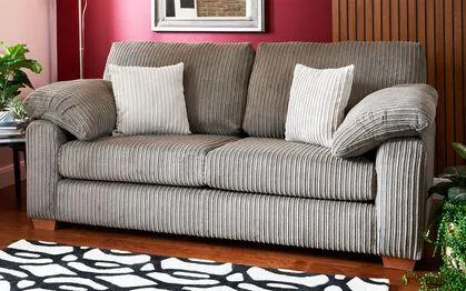 Ross Fabric 3 Seater Standard Back Sofa