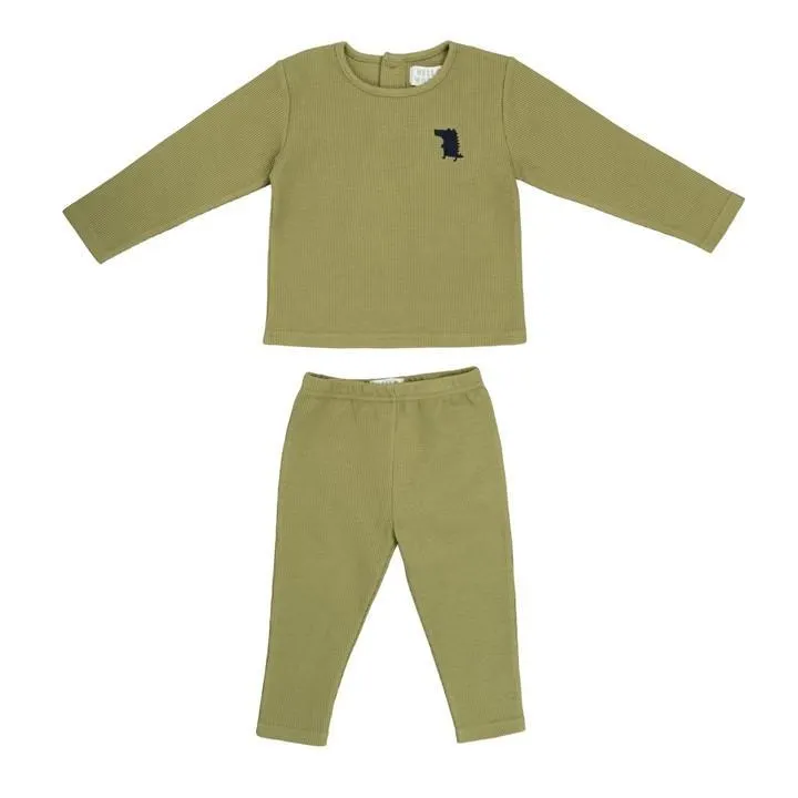 Baby Boy Waffle Top and Legging Set
